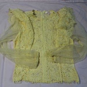 PEACH Lace and Mesh Shirt